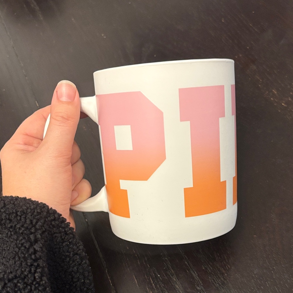 Pink jumbo coffee mug